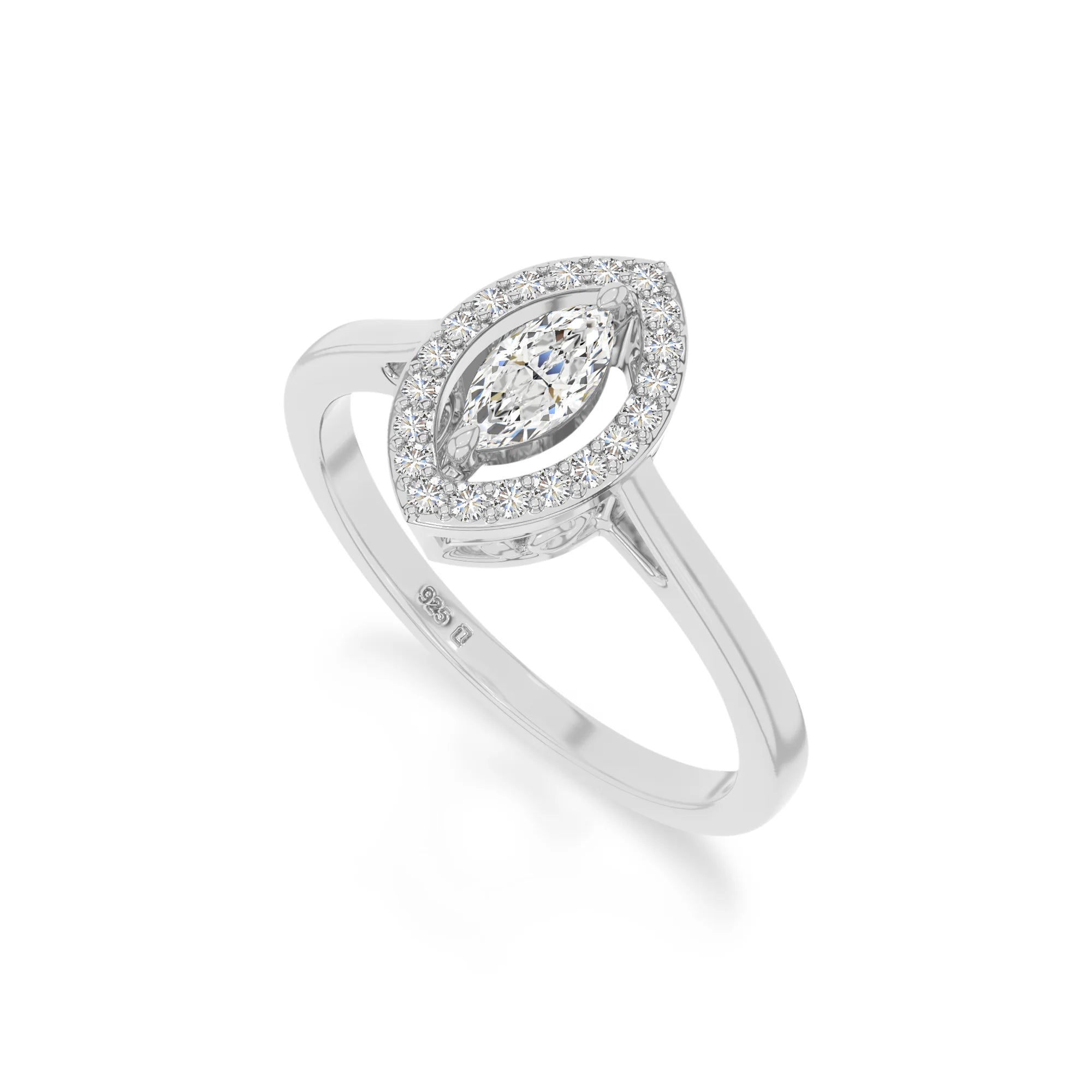 natural moissanite solitaire halo engagement rings in sterling silver 