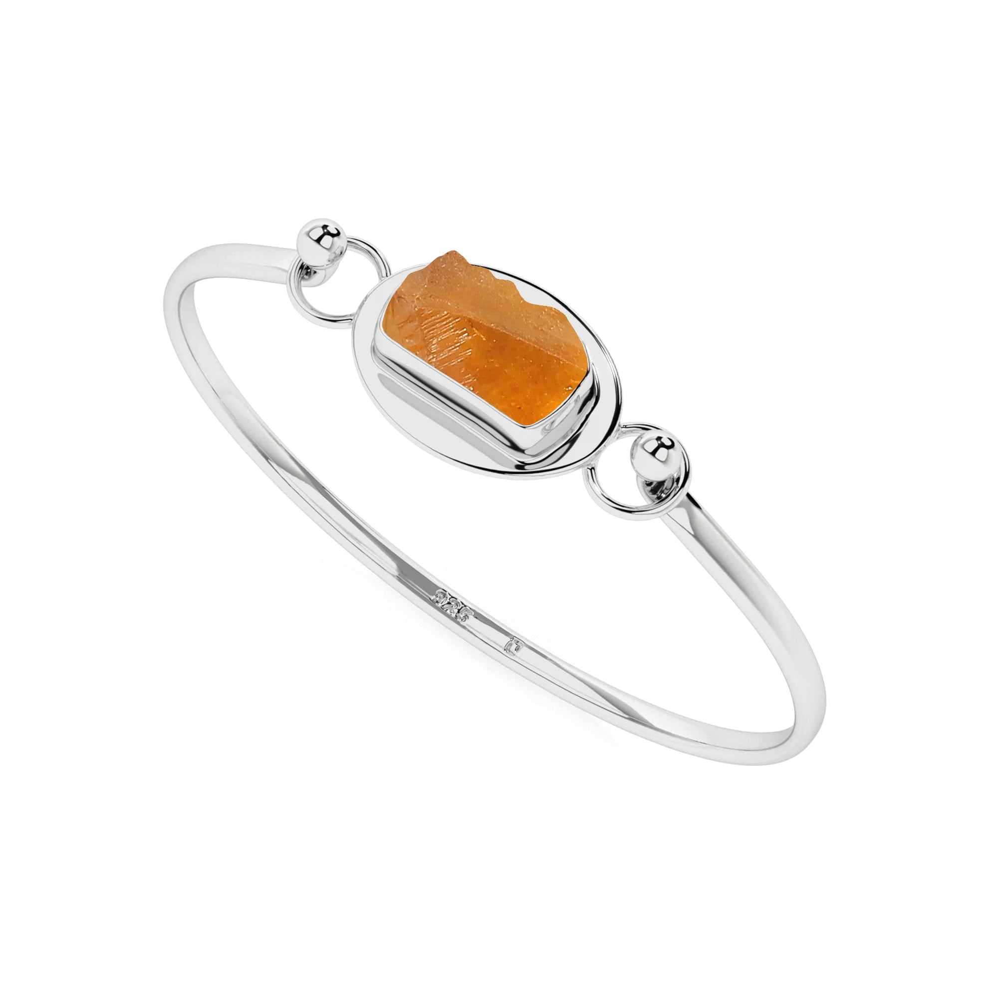 natural citrine rough shape twister bracelet