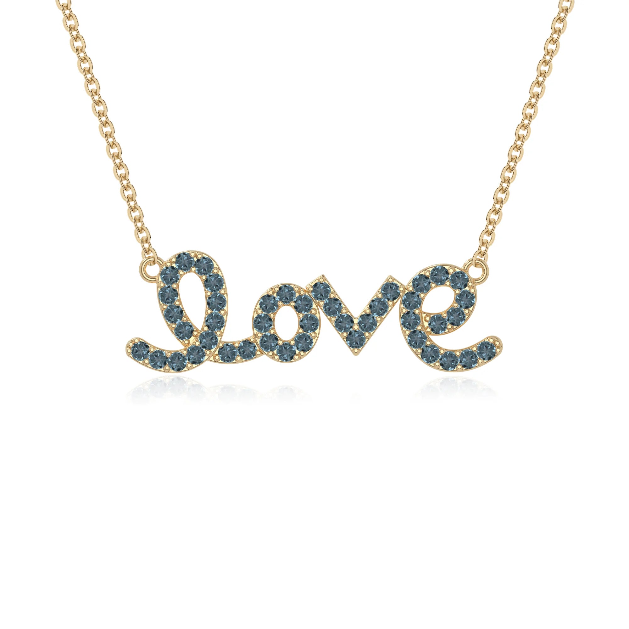 natural london-blue-topaz infinity love knot necklaces in yellow gold vermeil 