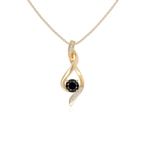 natural black-onyx infinity necklaces in yellow gold vermeil 