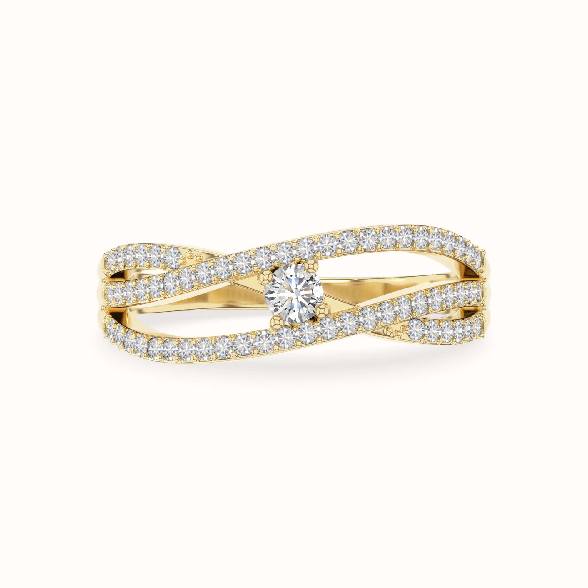 natural moissanite promise rings in yellow gold vermeil