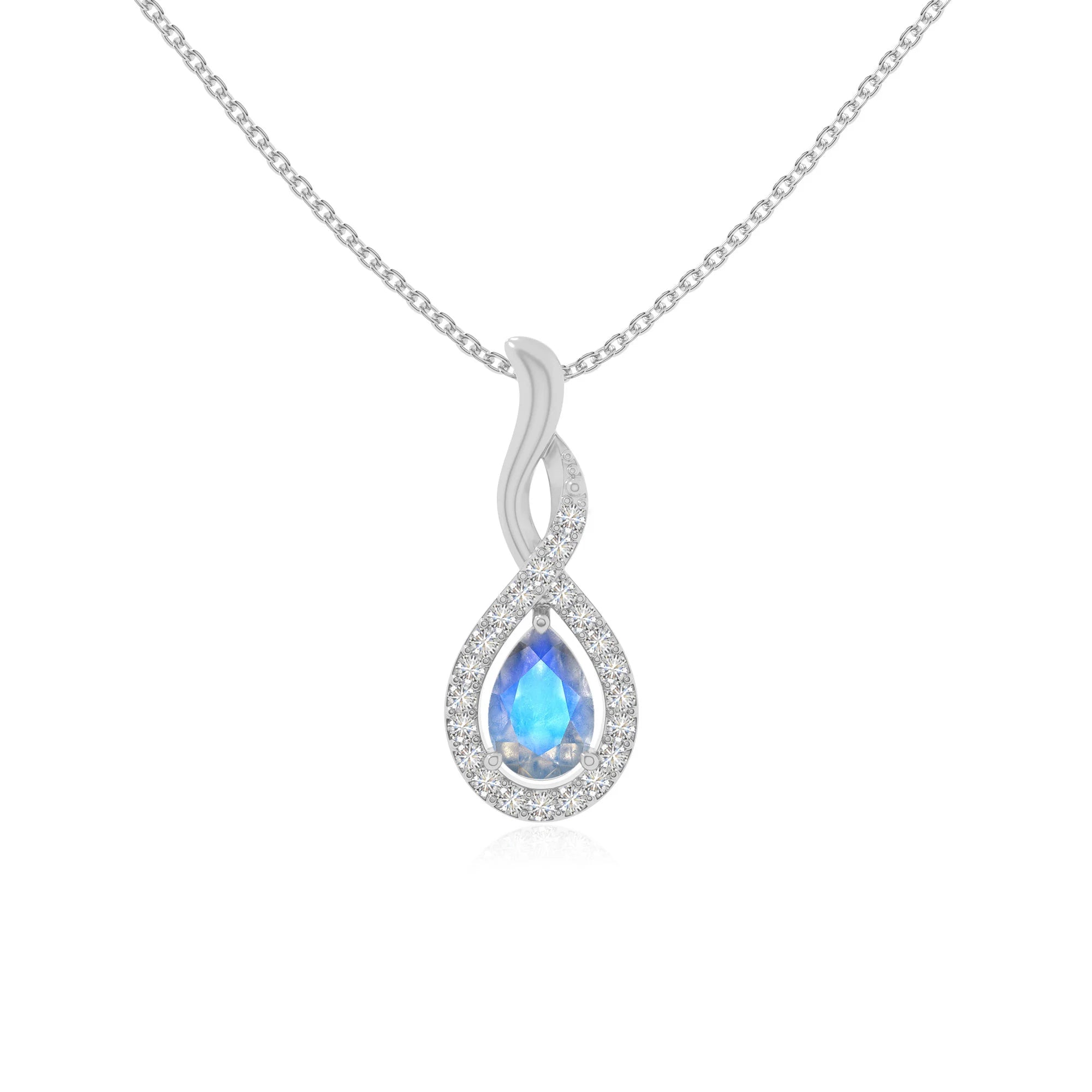 natural labradorite infinity necklaces in sterling silver 