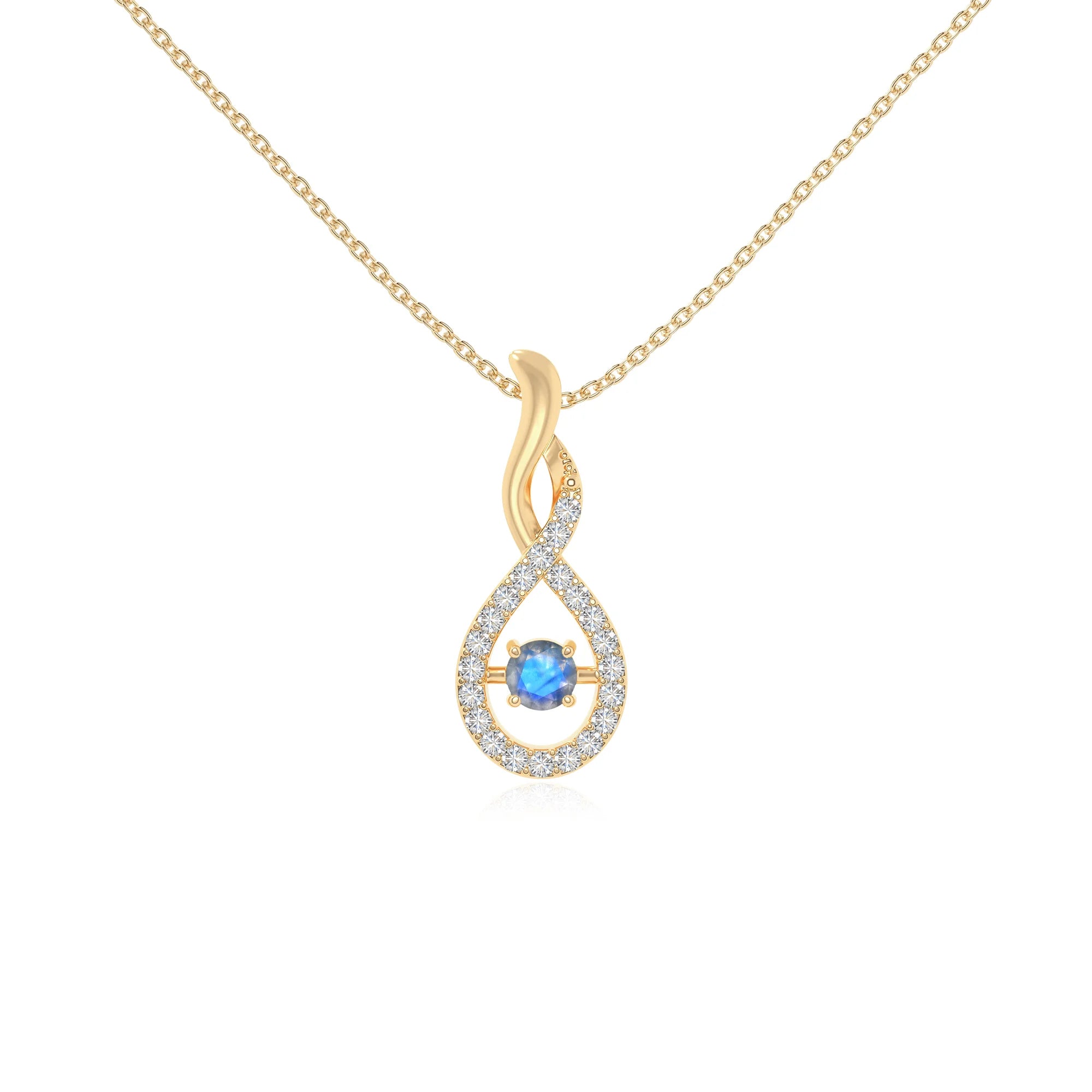 natural labradorite infinity necklaces in yellow gold vermeil 