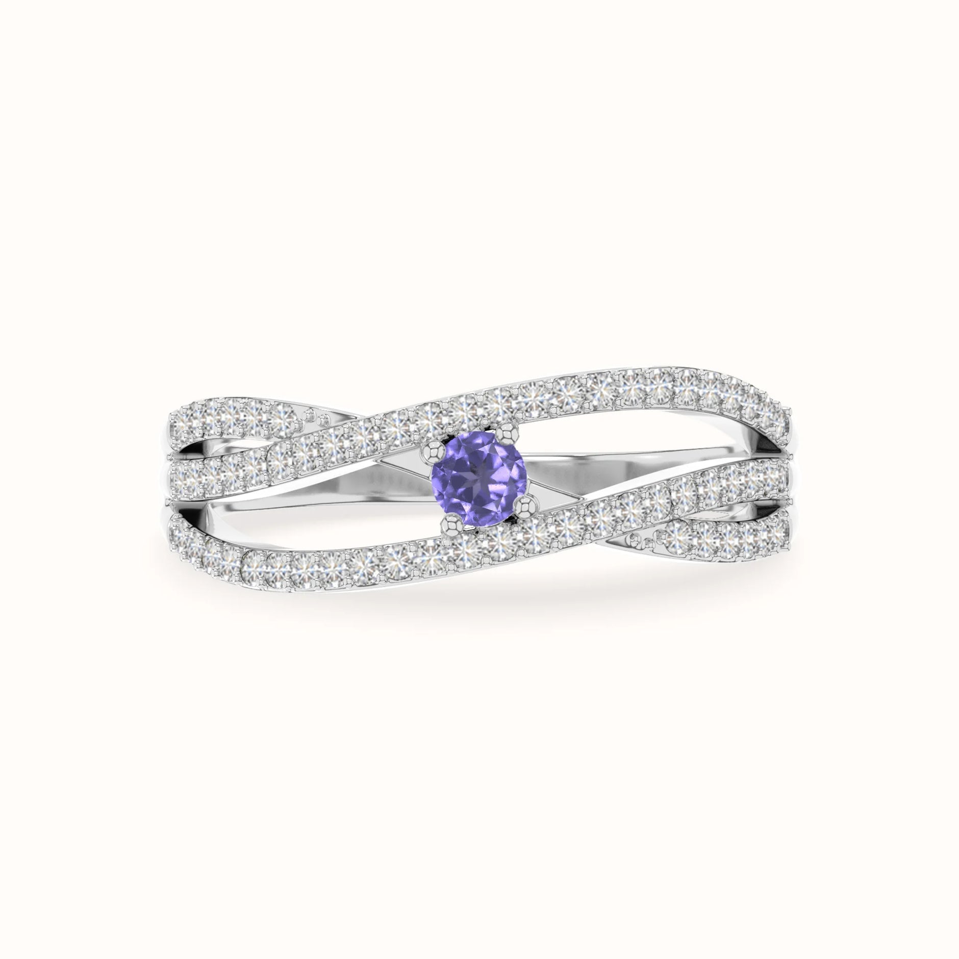 Handmade 925 Sterling Silver Tanzanite Ring - Natural Oval Gemstone, Size Adjustable, Stackable