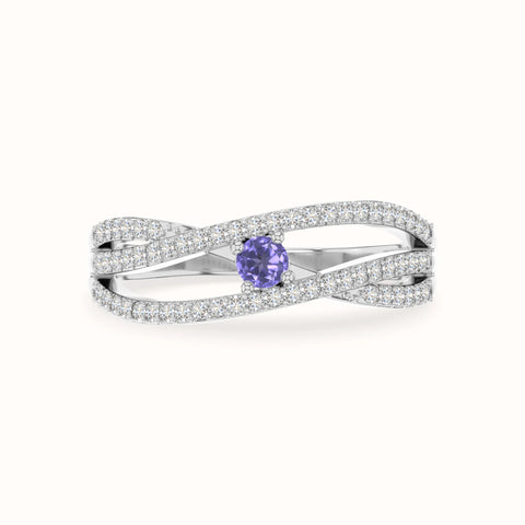 natural tanzanite promise rings in sterling silver 