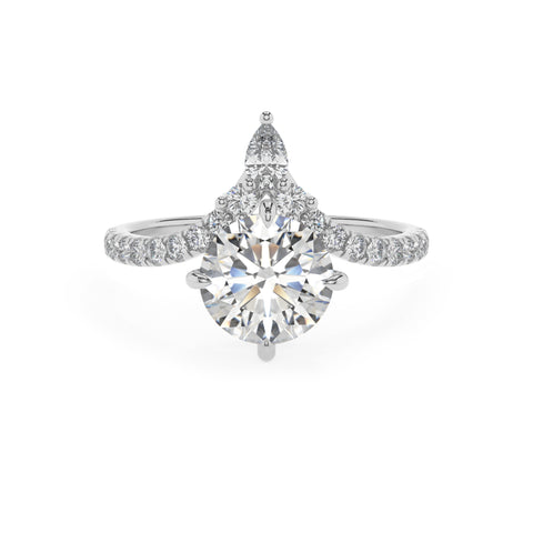 lab-grown moissanite round solitaire engagement ring