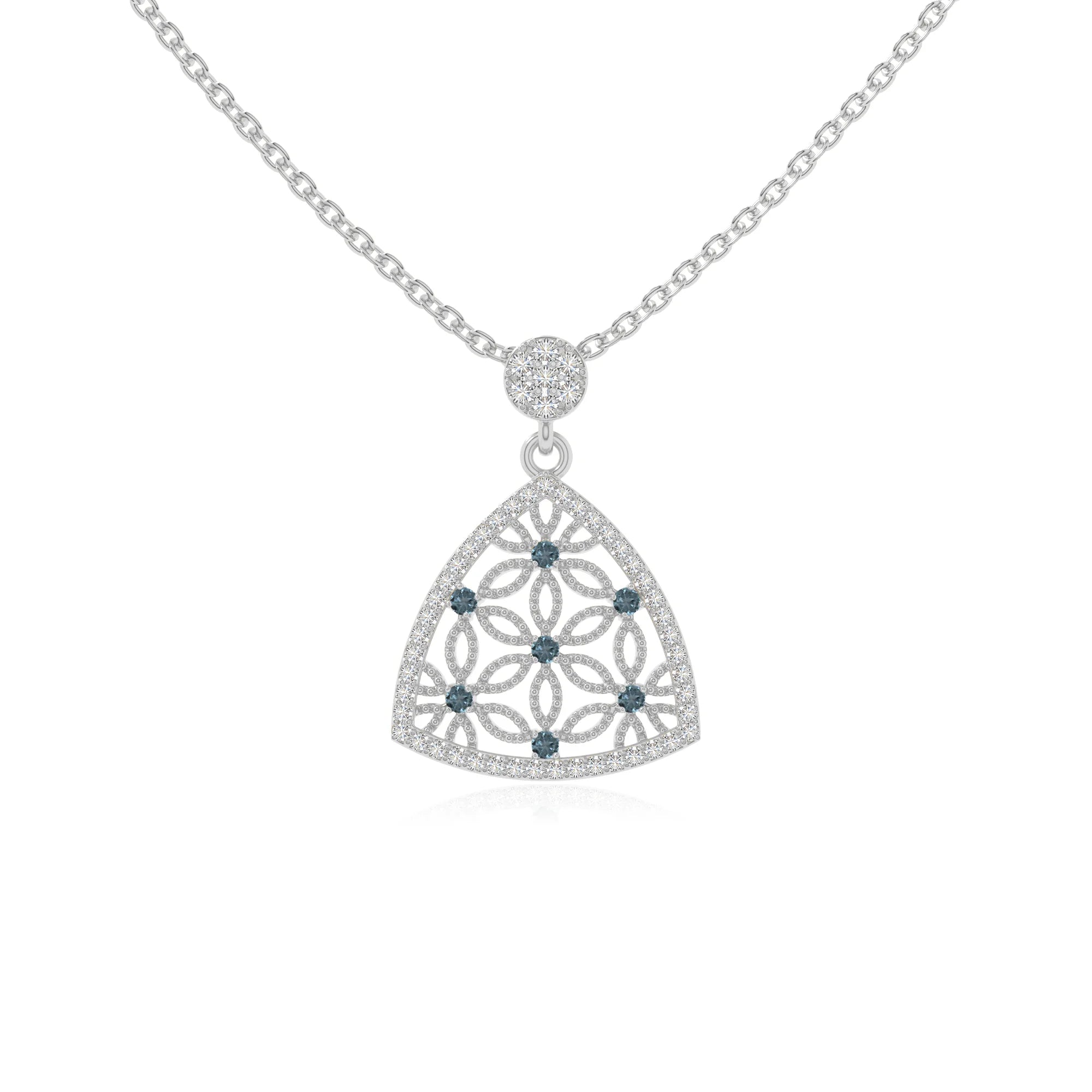 natural london-blue-topaz infinity love knot necklaces in sterling silver 