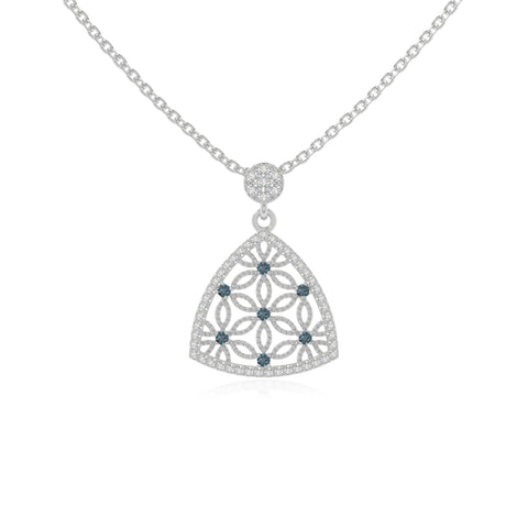 natural london-blue-topaz infinity love knot necklaces in sterling silver 