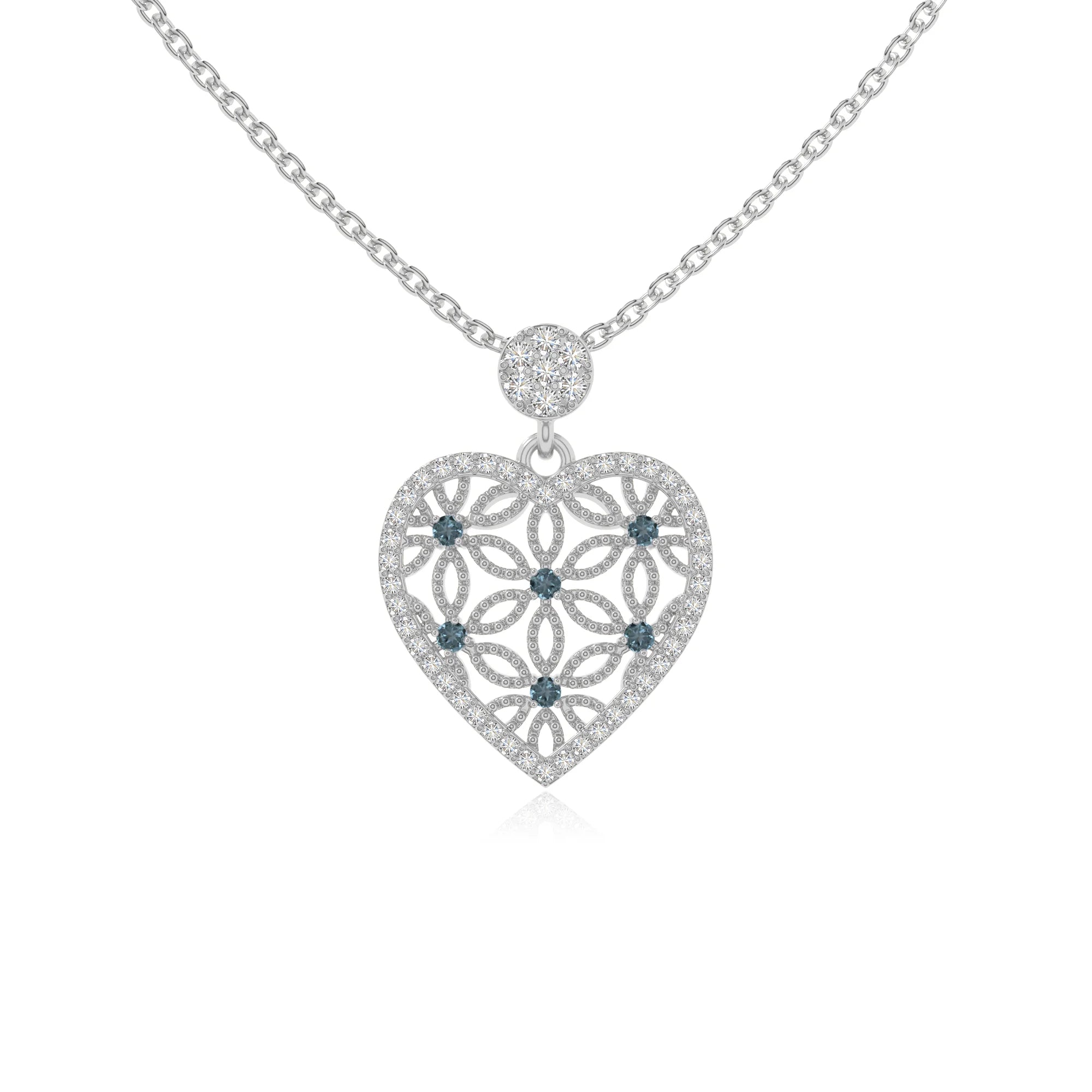 natural london-blue-topaz infinity love knot necklaces in sterling silver 