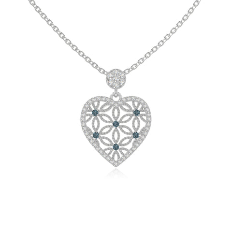 natural london-blue-topaz infinity love knot necklaces in sterling silver 