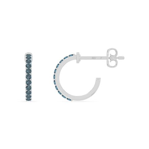 natural london-blue-topaz hoop earrings in sterling silver 