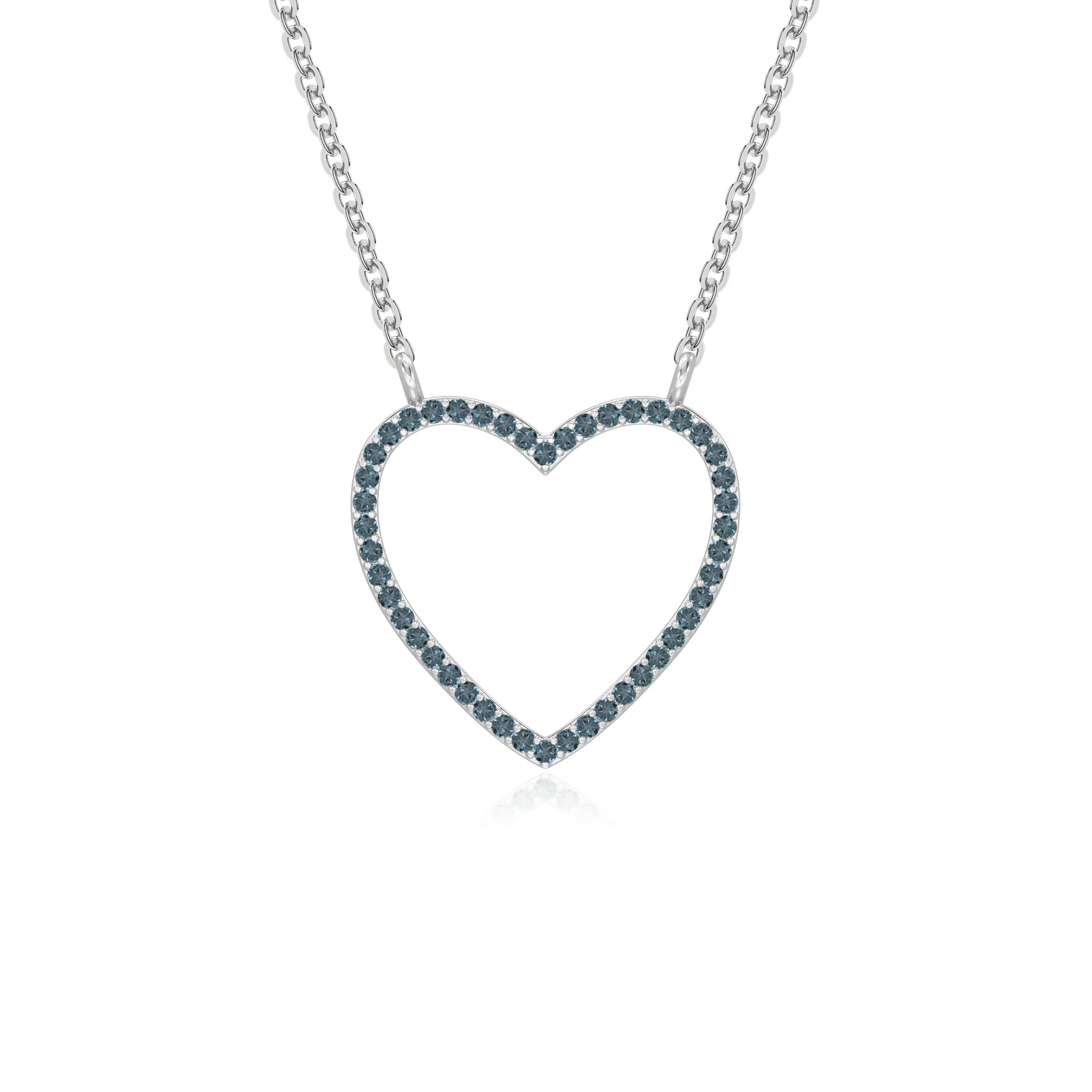 natural london-blue-topaz heart necklaces in sterling silver 