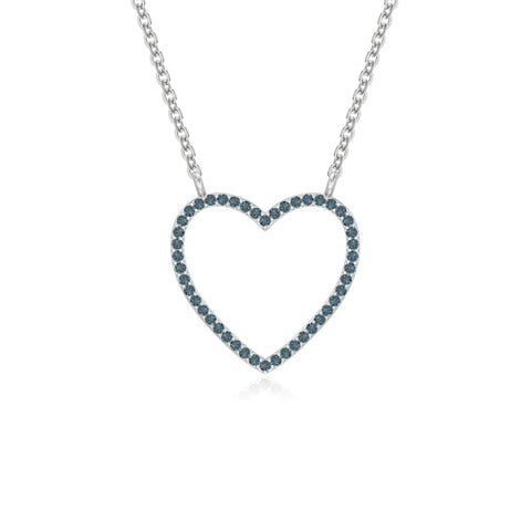 natural london-blue-topaz heart necklaces in sterling silver 