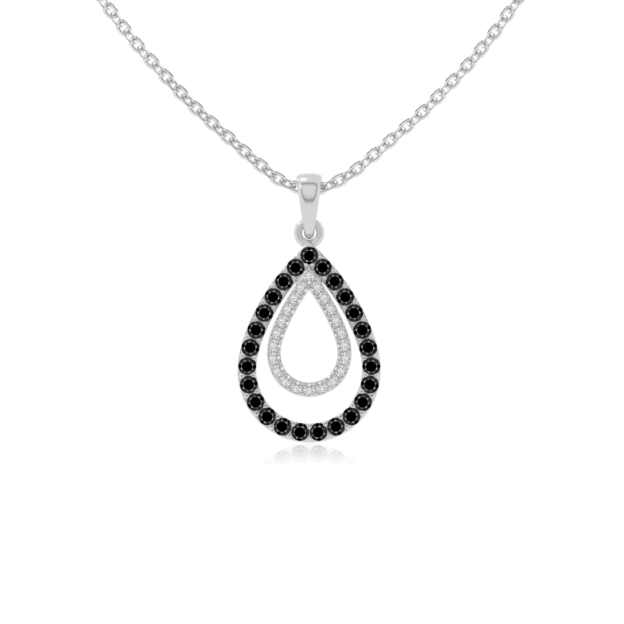 natural black-onyx infinity love knot necklaces in sterling silver 