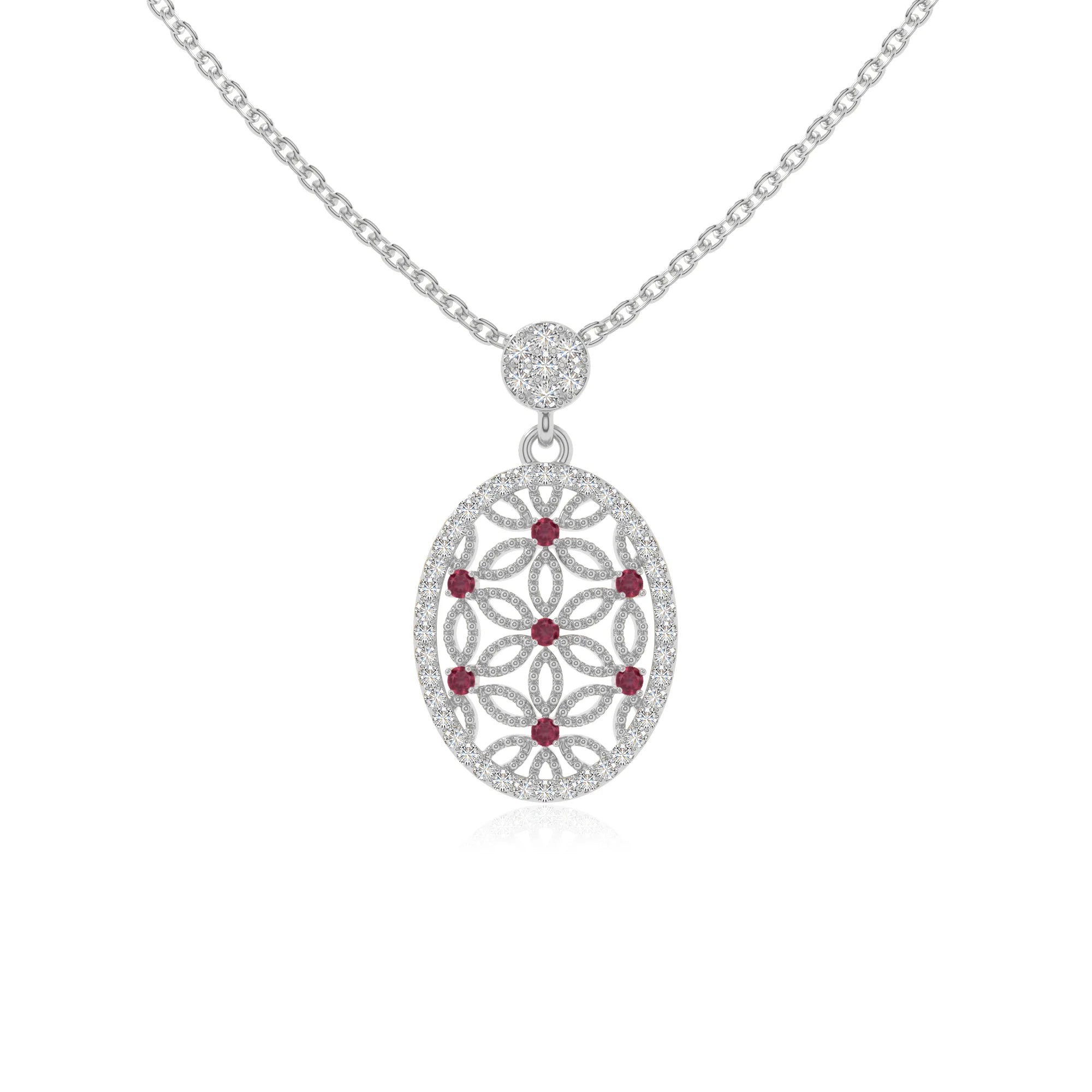 natural ruby infinity love knot necklaces in sterling silver 