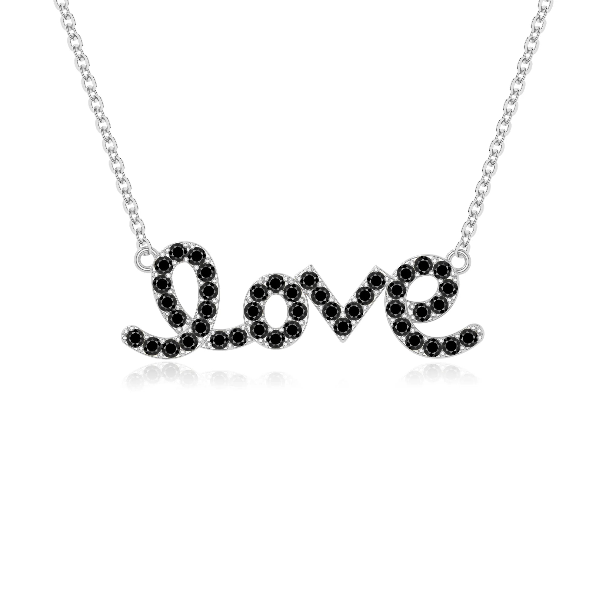 natural black-onyx infinity love knot necklaces in sterling silver 