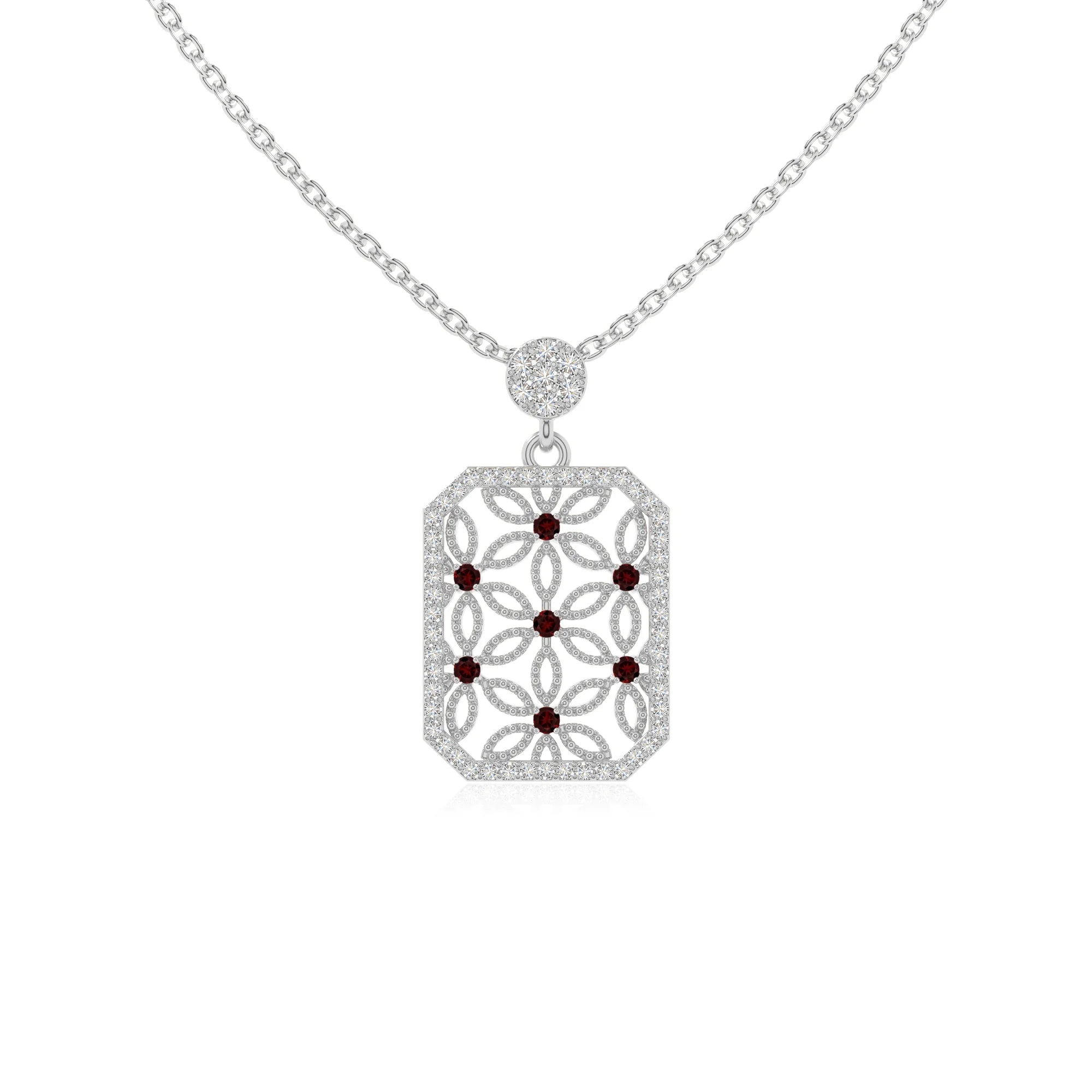 natural garnet infinity love knot necklaces in sterling silver 