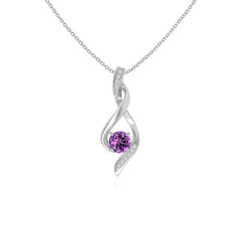 natural amethyst infinity necklaces in sterling silver 