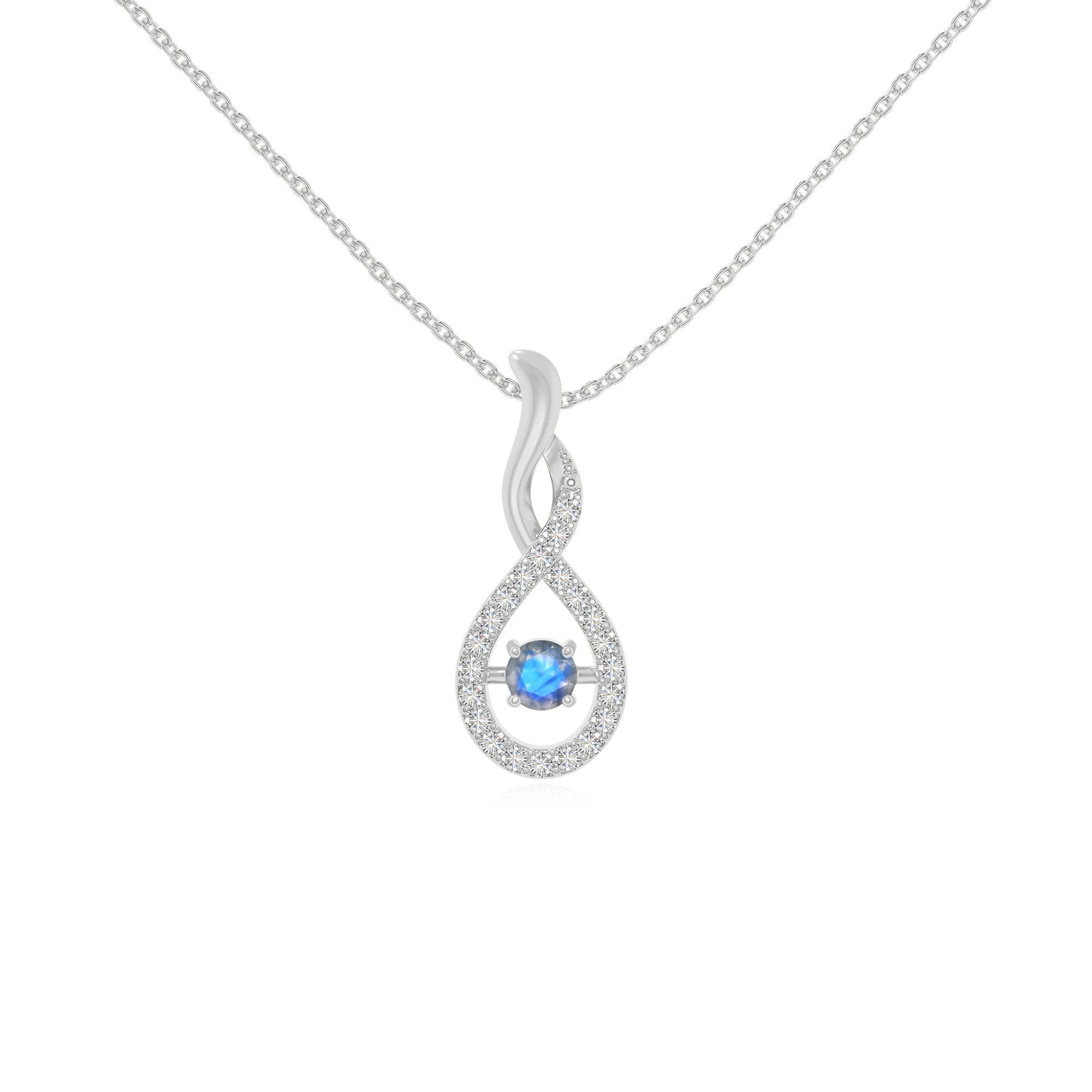 natural labradorite infinity necklaces in sterling silver 