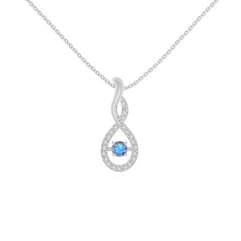natural labradorite infinity necklaces in sterling silver 