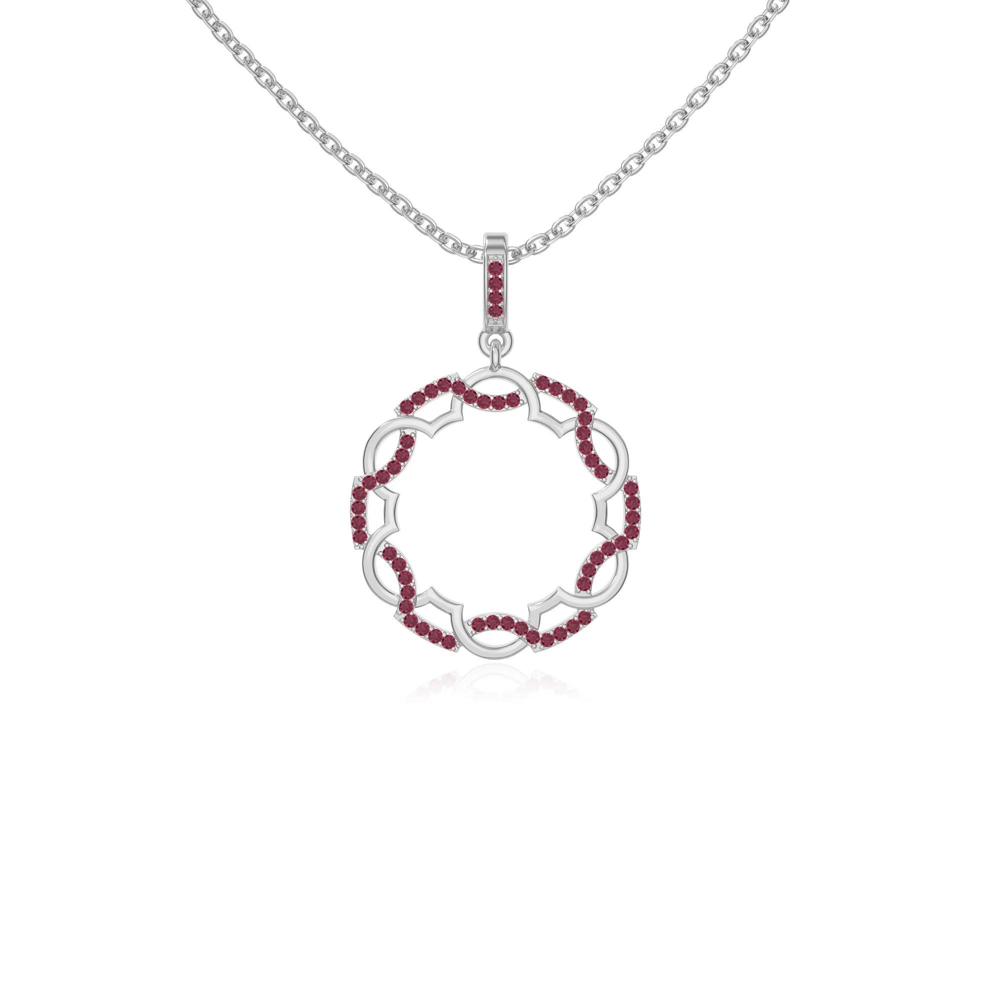 natural ruby infinity love knot necklaces in sterling silver 