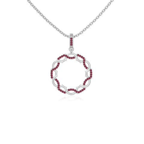natural ruby infinity love knot necklaces in sterling silver 