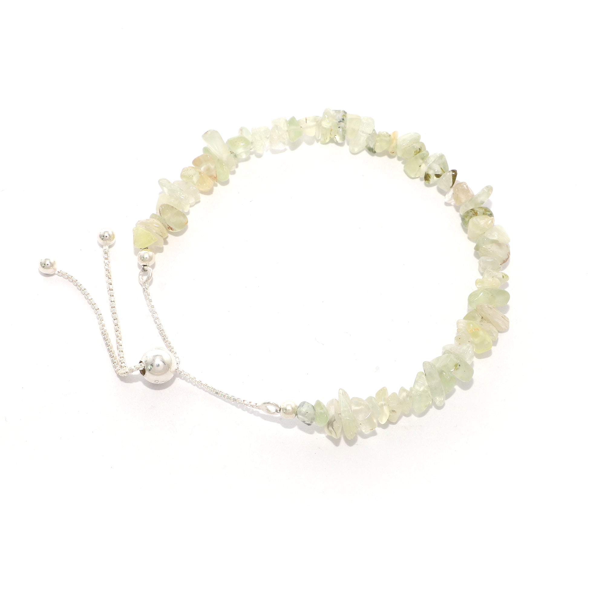 natural prehnite rough shape bolo bracelet