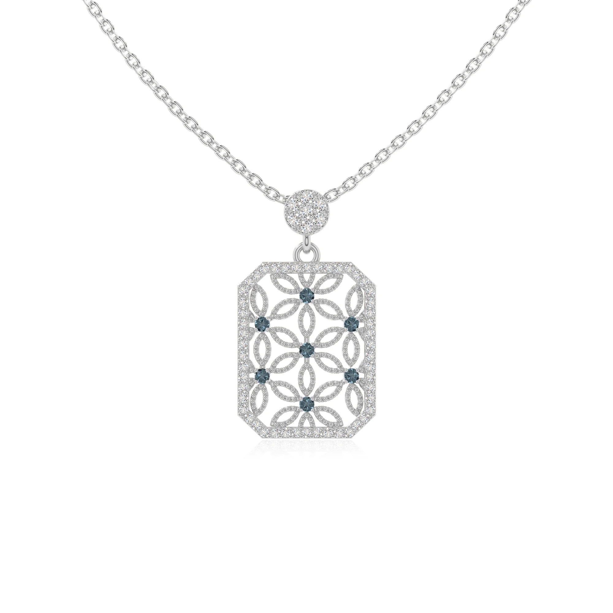 natural london-blue-topaz infinity love knot necklaces in sterling silver 