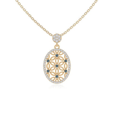 natural london-blue-topaz infinity love knot necklaces in yellow gold vermeil 
