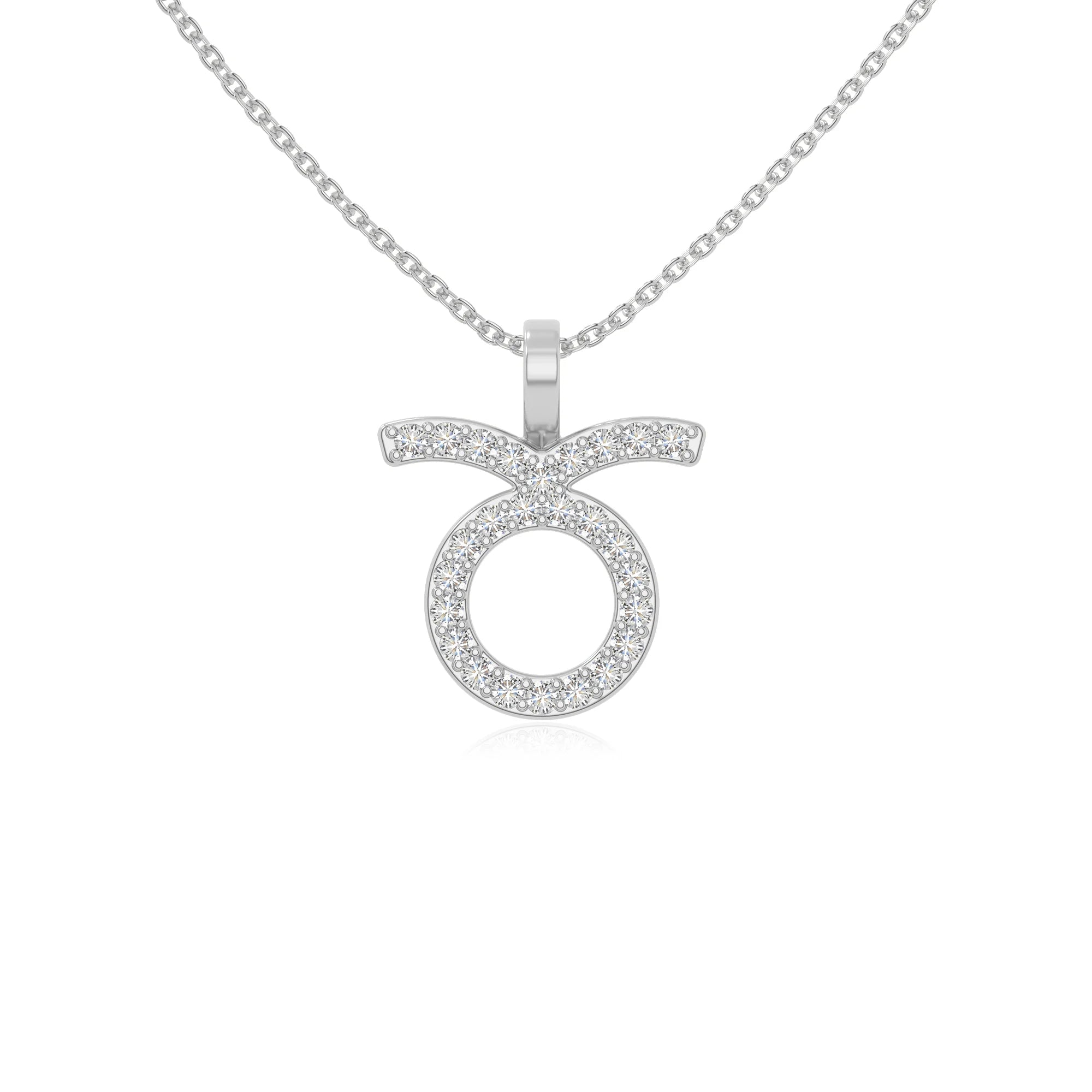 moissanite taurus zodiac necklaces in sterling silver 