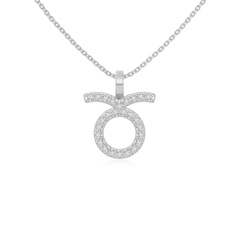 moissanite taurus zodiac necklaces in sterling silver 