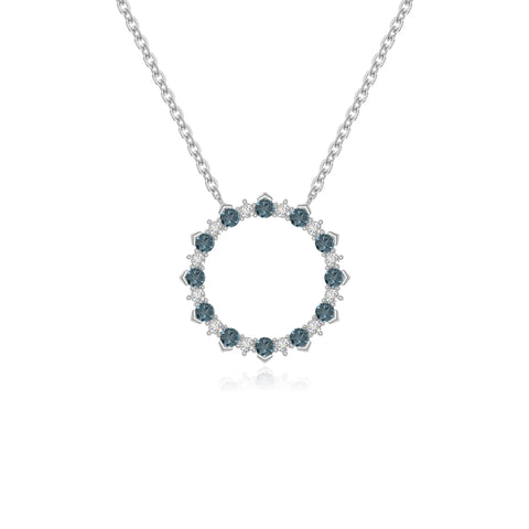 natural london-blue-topaz sun necklaces in sterling silver 