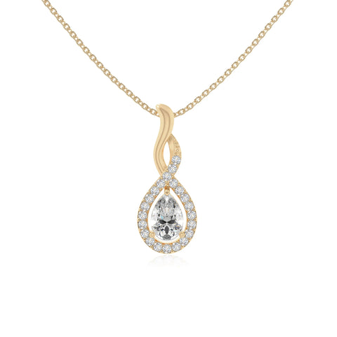 moissanite infinity necklaces in yellow gold vermeil 