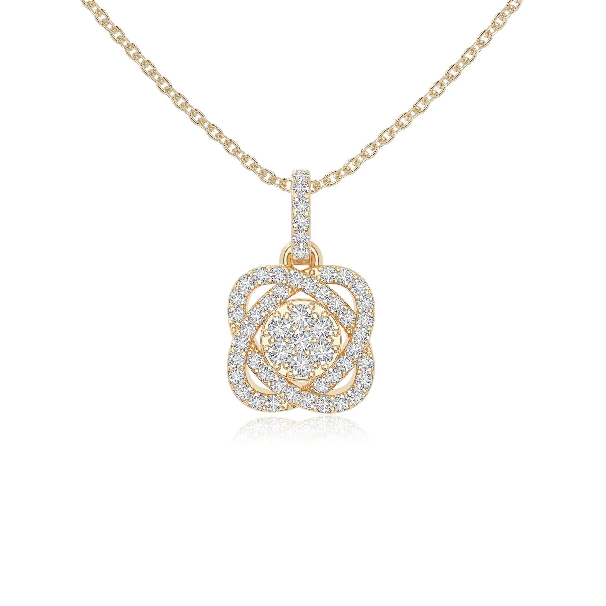 moissanite inner power necklaces in yellow gold vermeil 