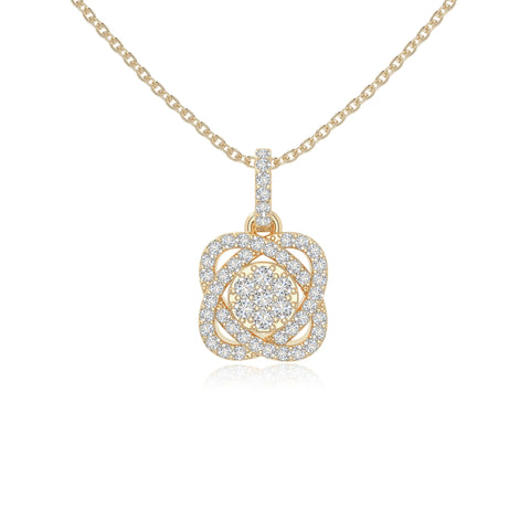 moissanite inner power necklaces in yellow gold vermeil 