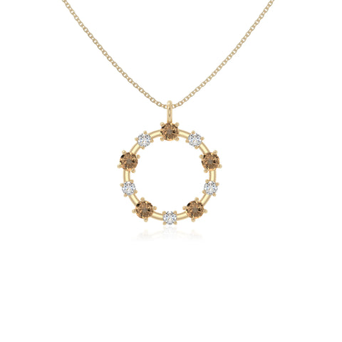 natural citrine infinity love knot necklaces in yellow gold vermeil 