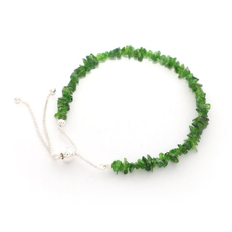 natural chrome-diopside rough shape bolo bracelet