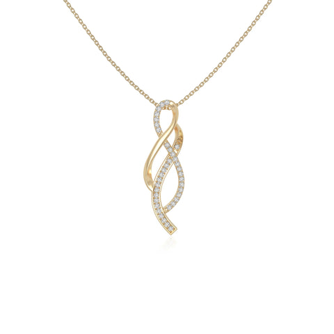 moissanite infinity necklaces in yellow gold vermeil 