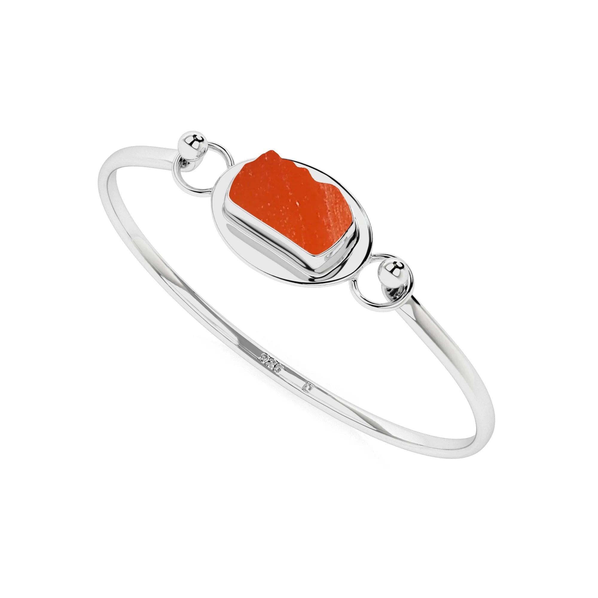 natural carnelian rough shape twister bracelet