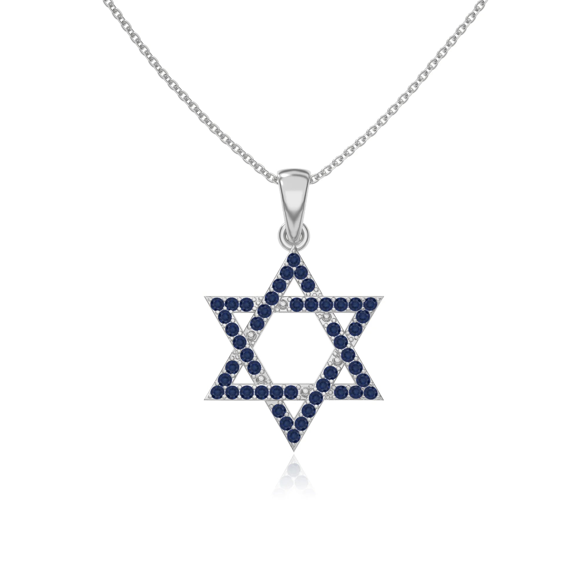 natural blue-sapphire infinity love knot necklaces in sterling silver 