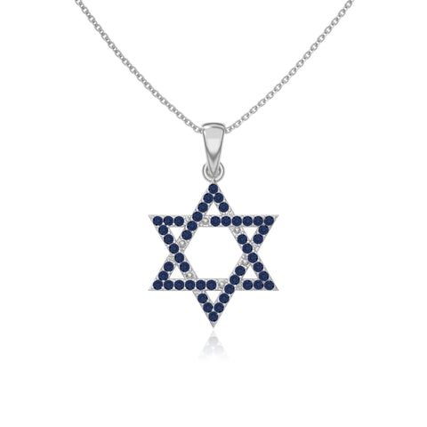 natural blue-sapphire infinity love knot necklaces in sterling silver 