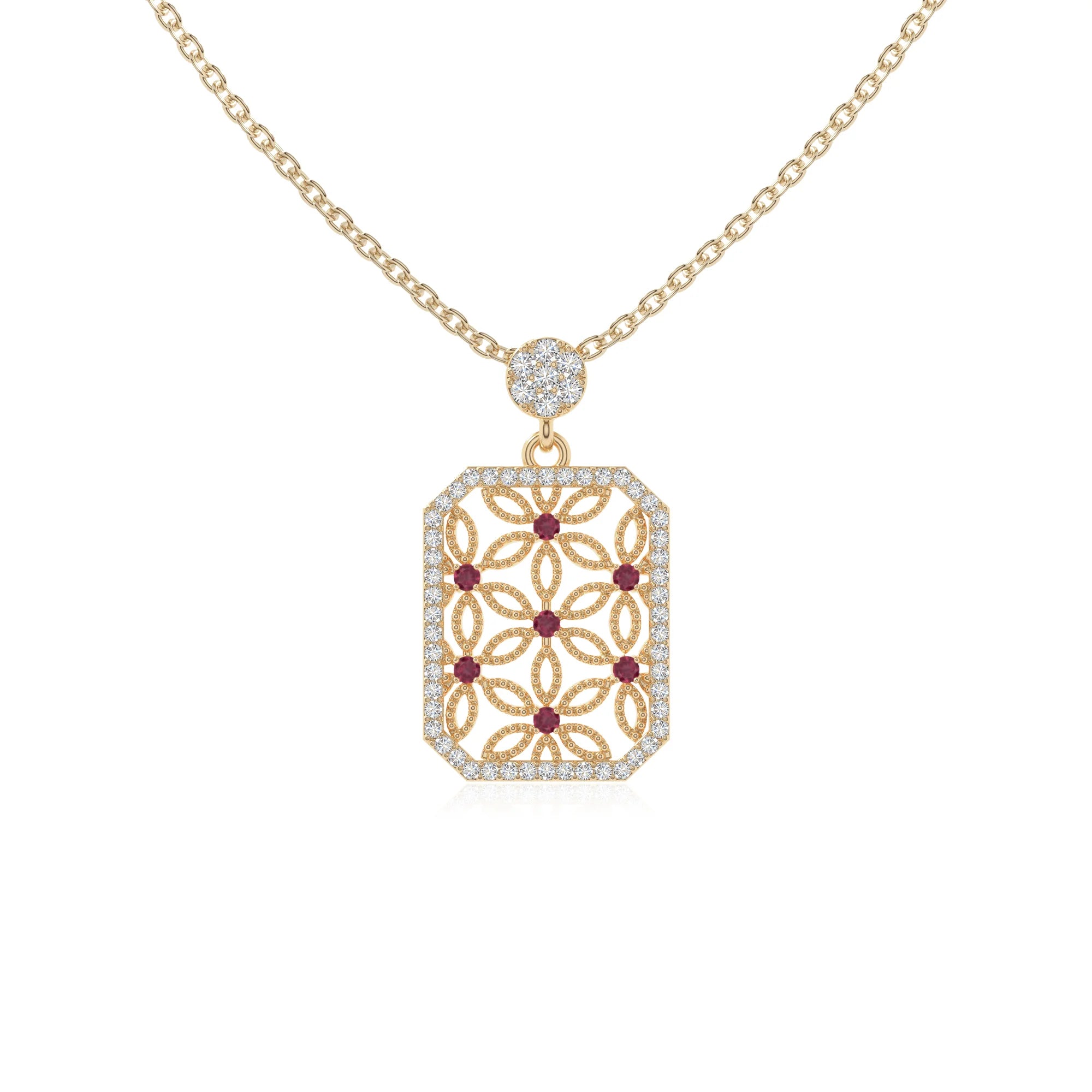 natural ruby infinity love knot necklaces in yellow gold vermeil 