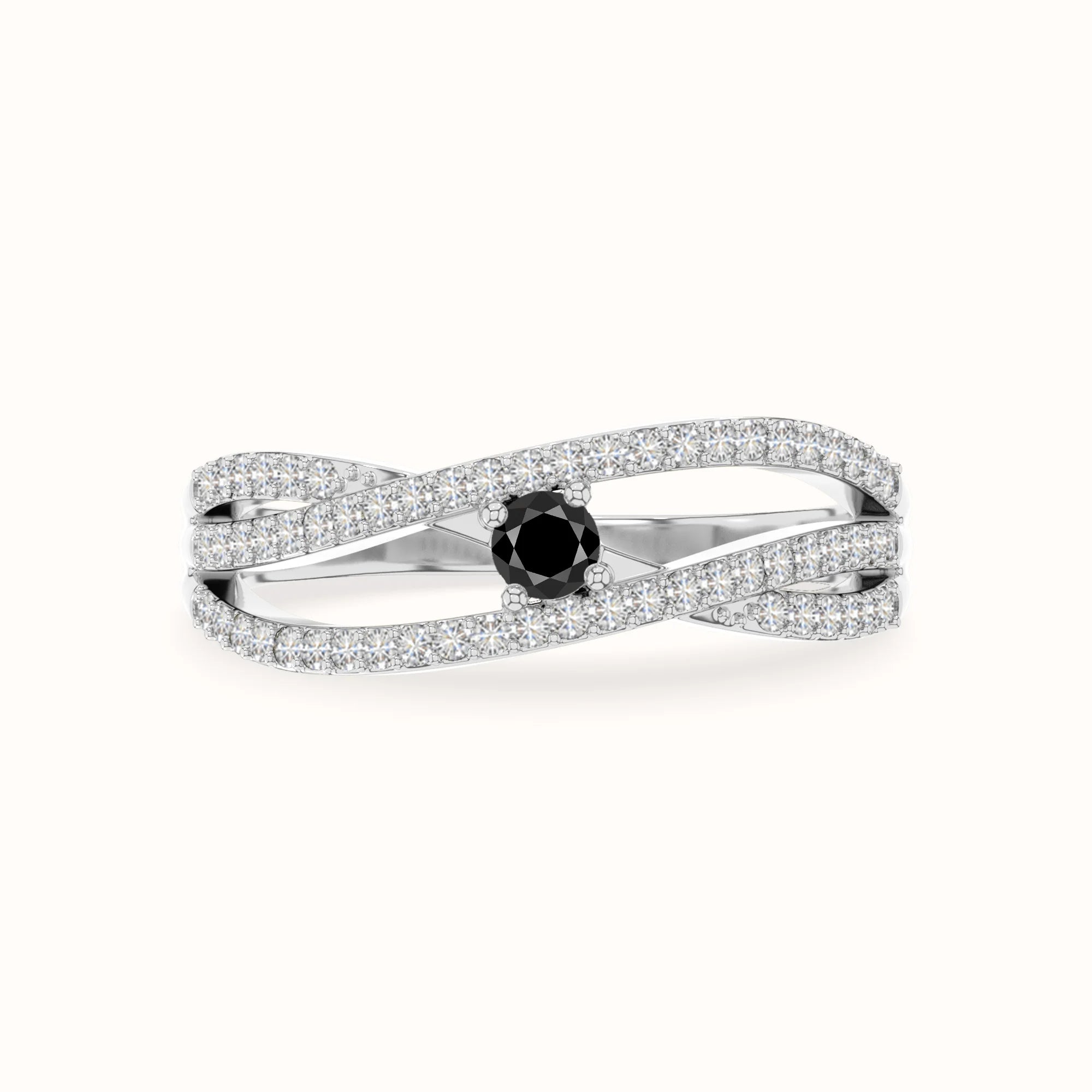 natural black onyx promise rings in sterling silver 