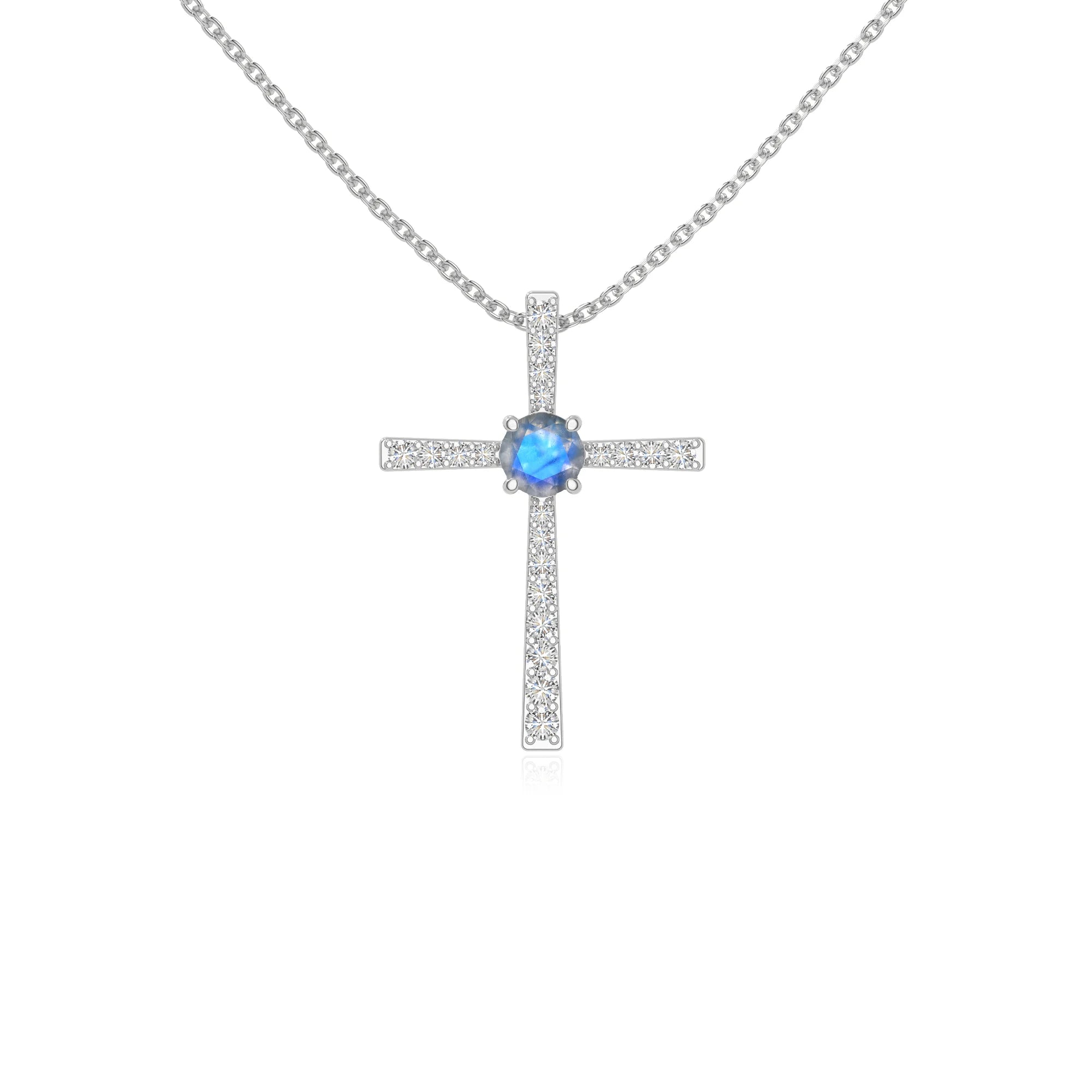 natural labradorite cross necklaces in sterling silver 