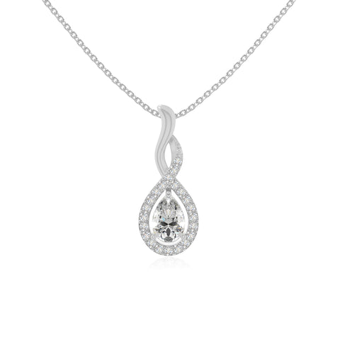 moissanite infinity necklaces in sterling silver 