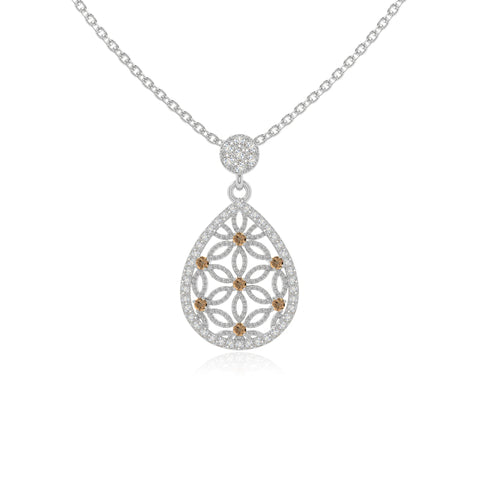 natural citrine infinity love knot necklaces in sterling silver 