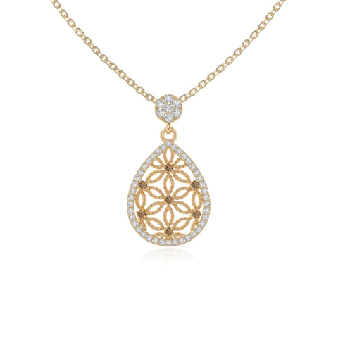 natural citrine infinity love knot necklaces in yellow gold vermeil 