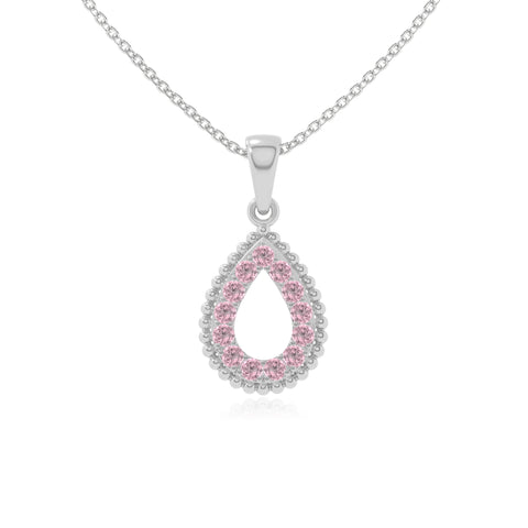 natural pink-tourmaline infinity love knot necklaces in sterling silver 