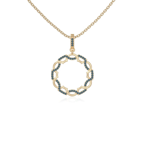 natural london-blue-topaz infinity love knot necklaces in yellow gold vermeil 
