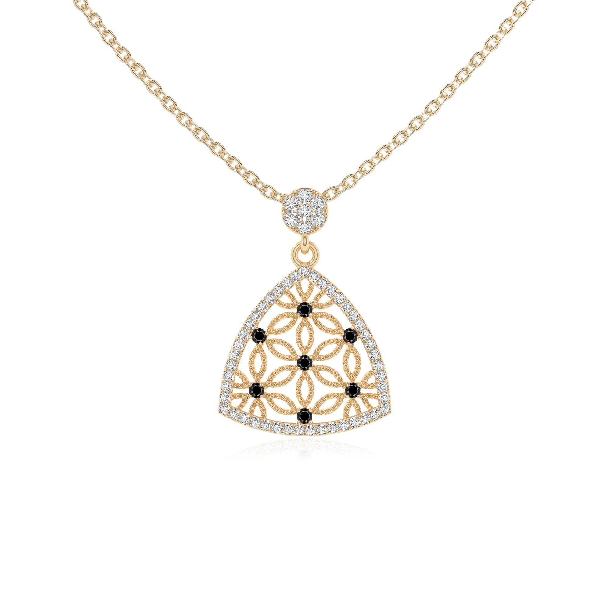 natural black-onyx infinity love knot necklaces in yellow gold vermeil 